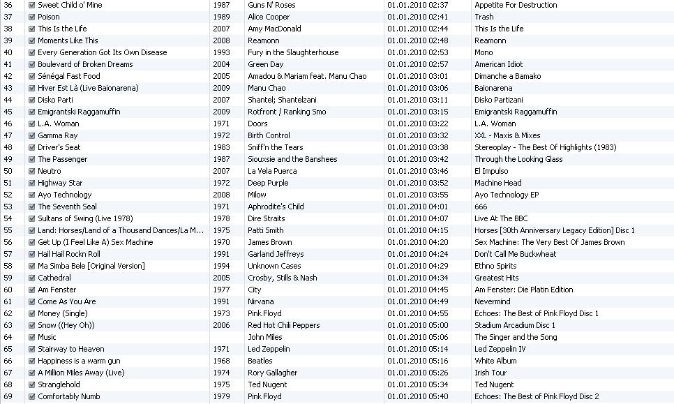 Silvester2009-Playlist-2